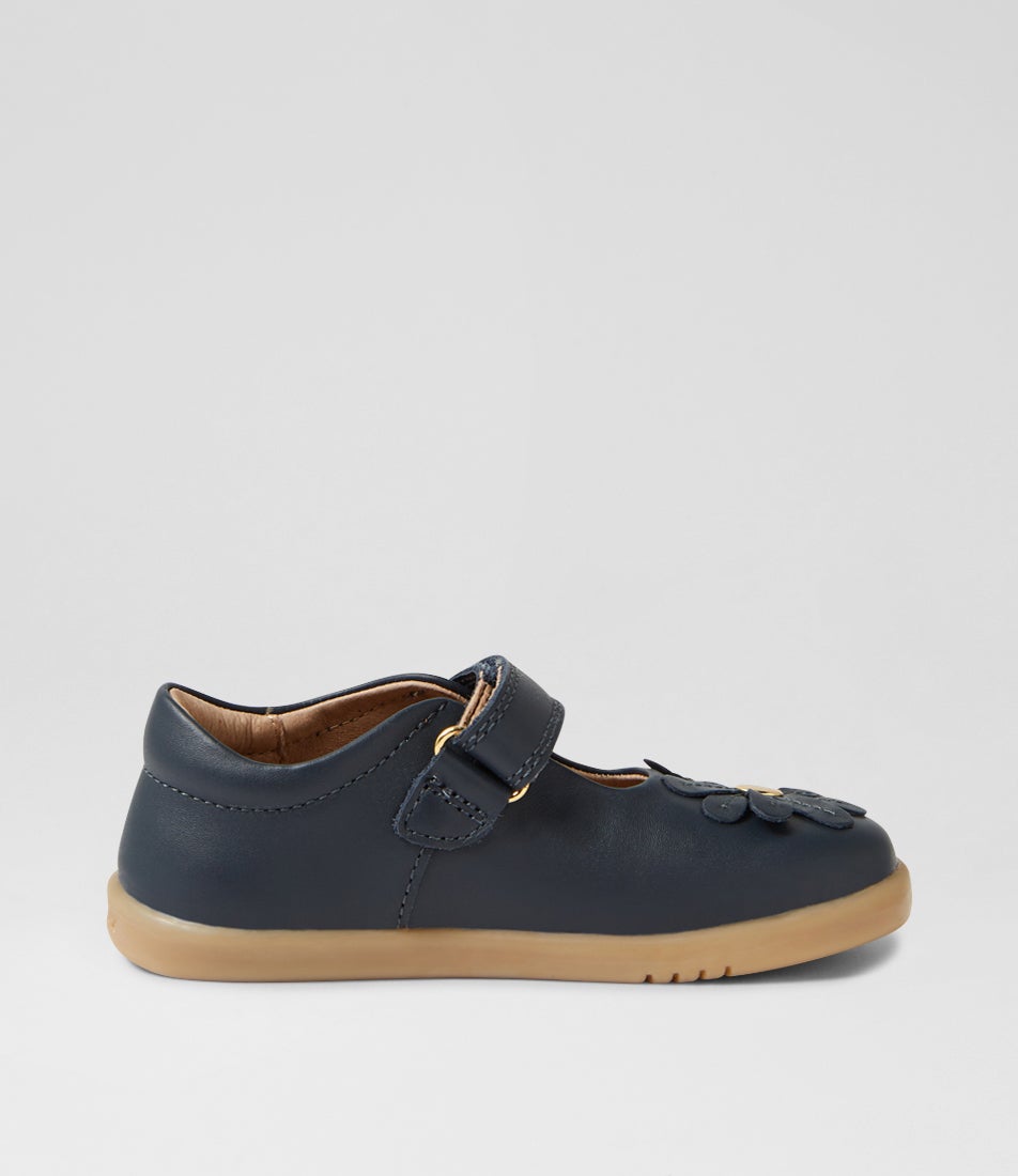 Bobux Iw Pixie Toddler Navy Leather Flat Shoes
