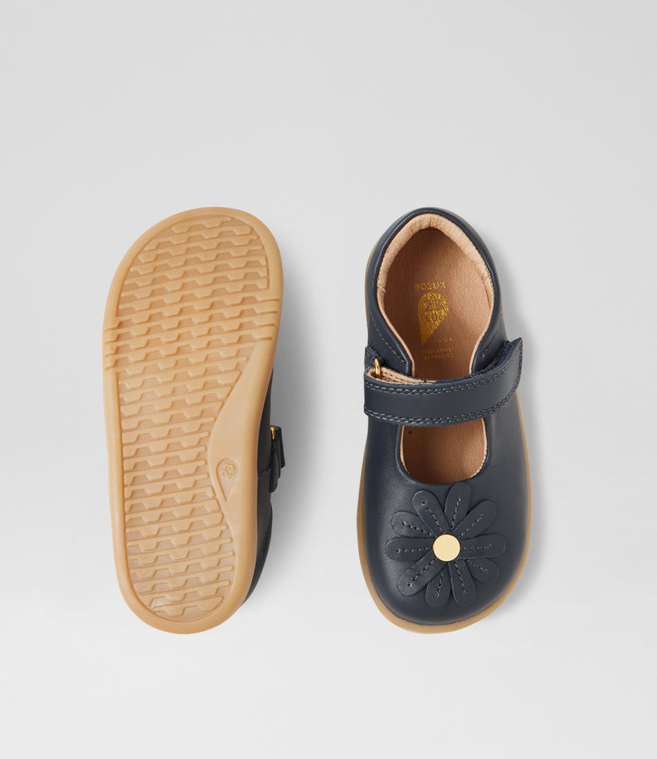Bobux Iw Pixie Toddler Navy Leather Flat Shoes