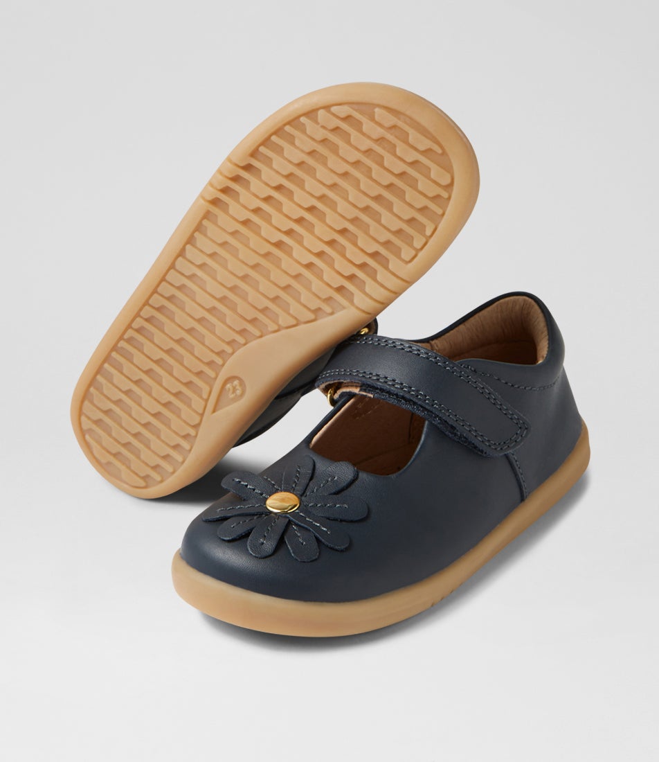 bobux Iw Pixie Toddler Navy Leather Flat Shoes