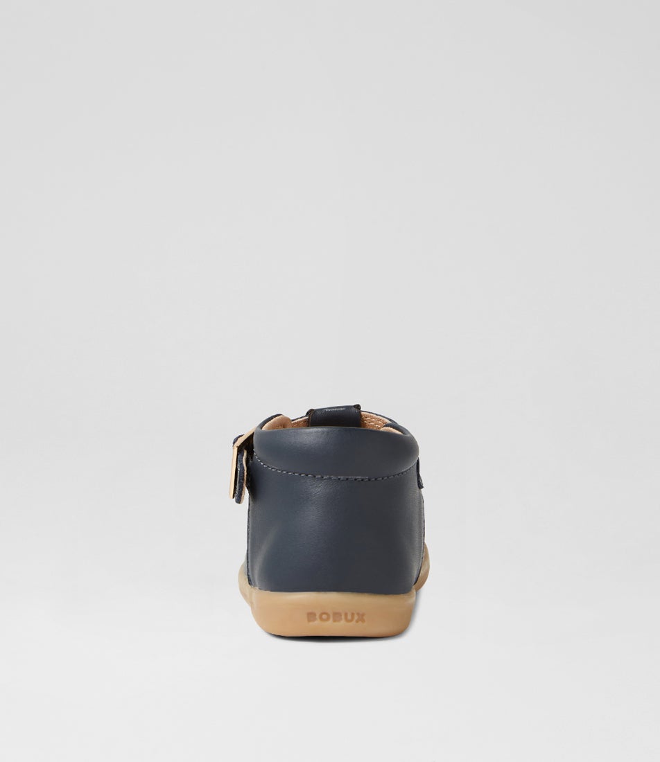 Bobux Iw Poppy Toddler Navy Leather Flat Shoes