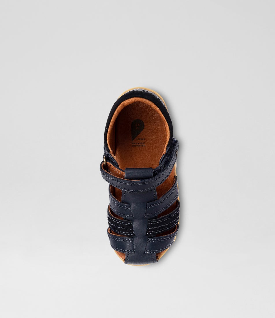 bobux Iw Roam Toddler Navy Leather Sandals