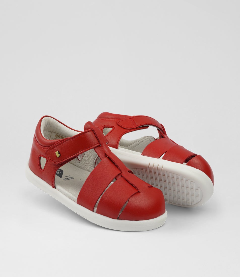 Bobux Iw Tidal Toddler Red Leather Sandals