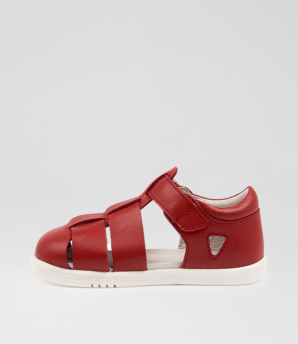 Bobux Iw Tidal Toddler Red Leather Sandals