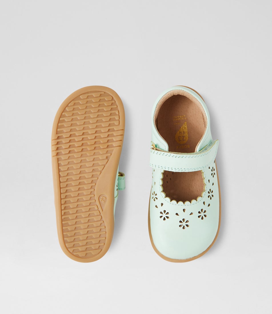 Bobux Iw Tilly Birds Egg Leather Flat Shoes