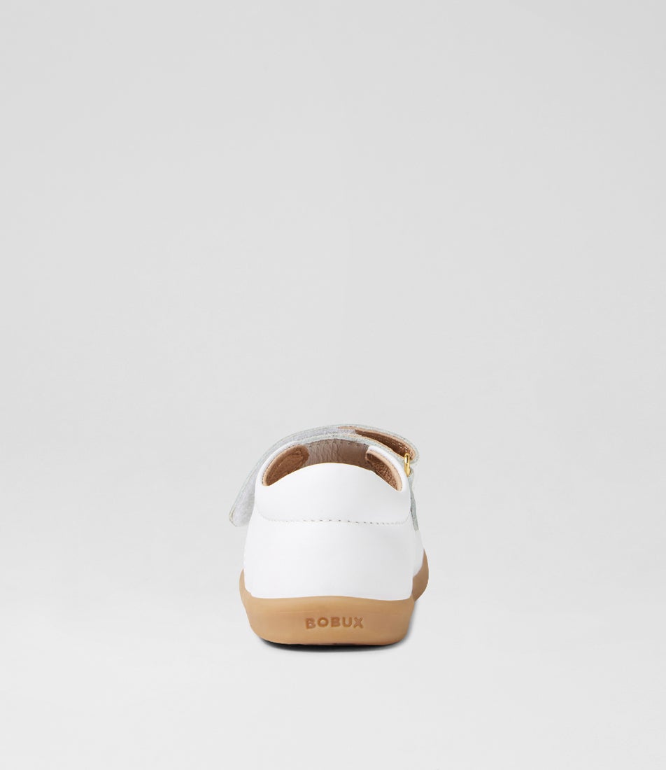 Bobux Iw Tilly White Leather Flat Shoes