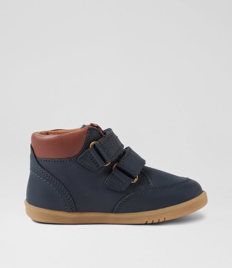 Bobux Iw Timber Toddler Navy Leather Ankle Boots