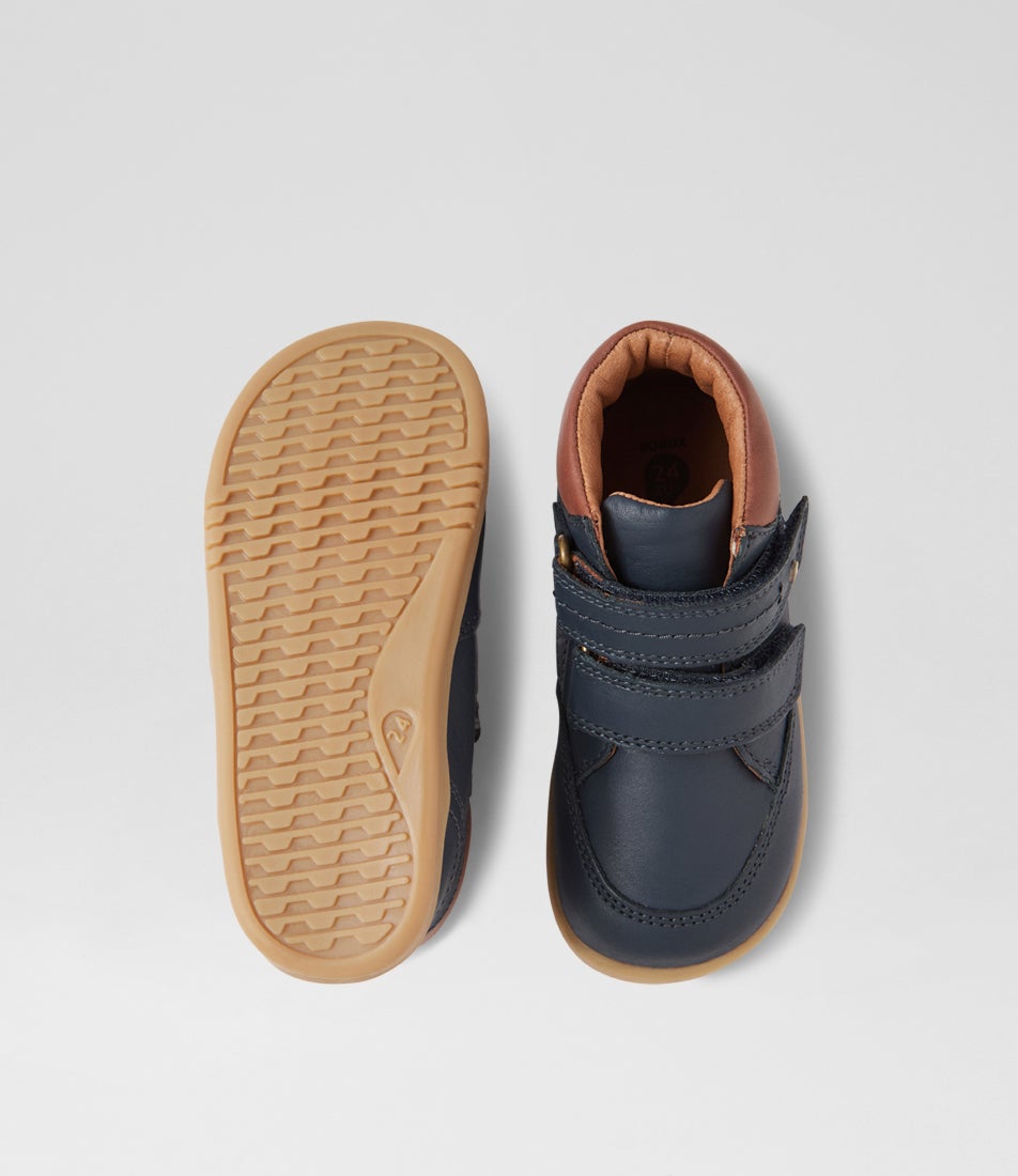 Bobux Iw Timber Toddler Navy Leather Ankle Boots