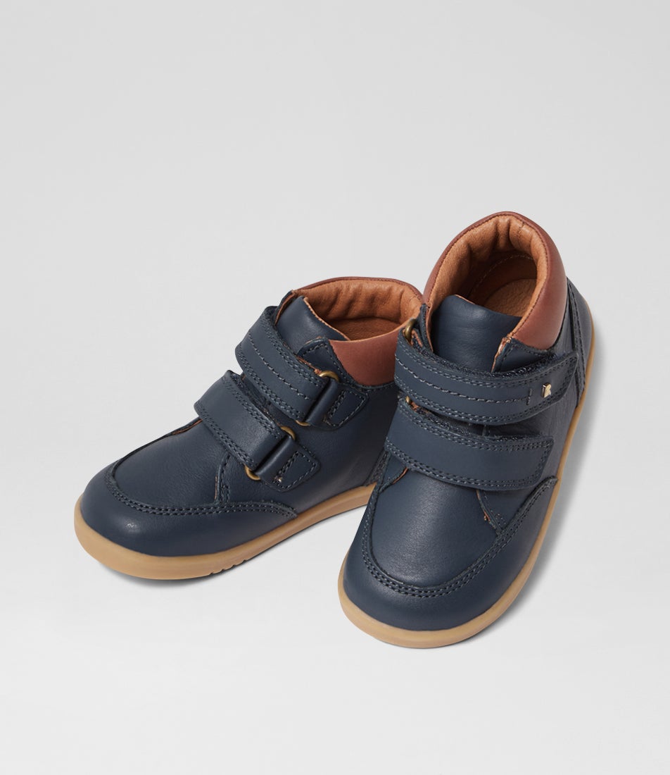 bobux Iw Timber Toddler Navy Leather Ankle Boots