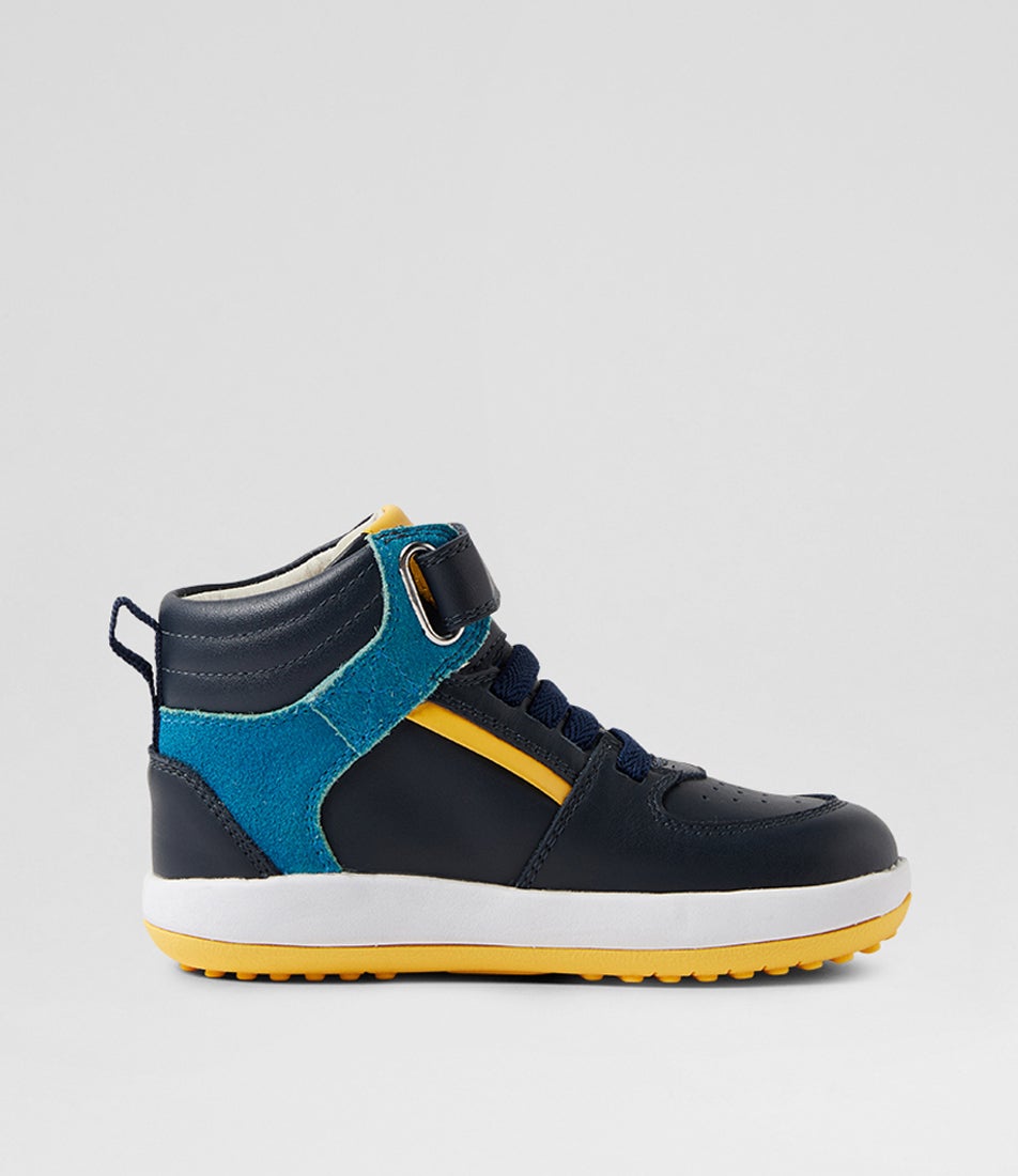 Bobux Iw Topspin Navy Leather Ankle Boots