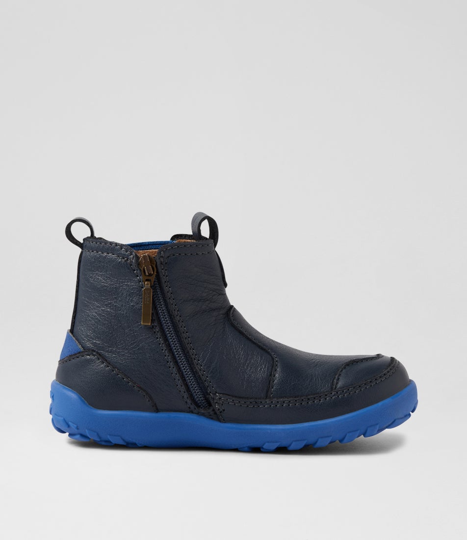 Bobux Iw Trail Navy Leather Ankle Boots