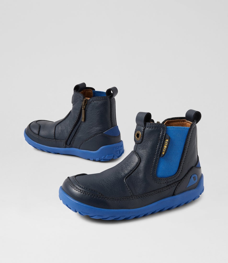 bobux Iw Trail Navy Leather Ankle Boots