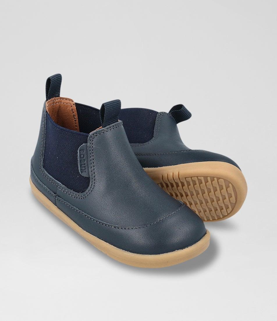 Bobux Iw Traveler Navy Leather Chelsea Boots