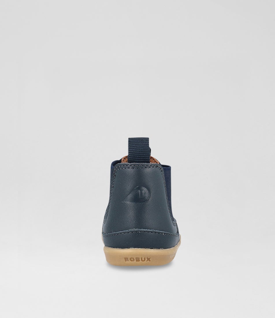 Bobux Iw Traveler Navy Leather Chelsea Boots