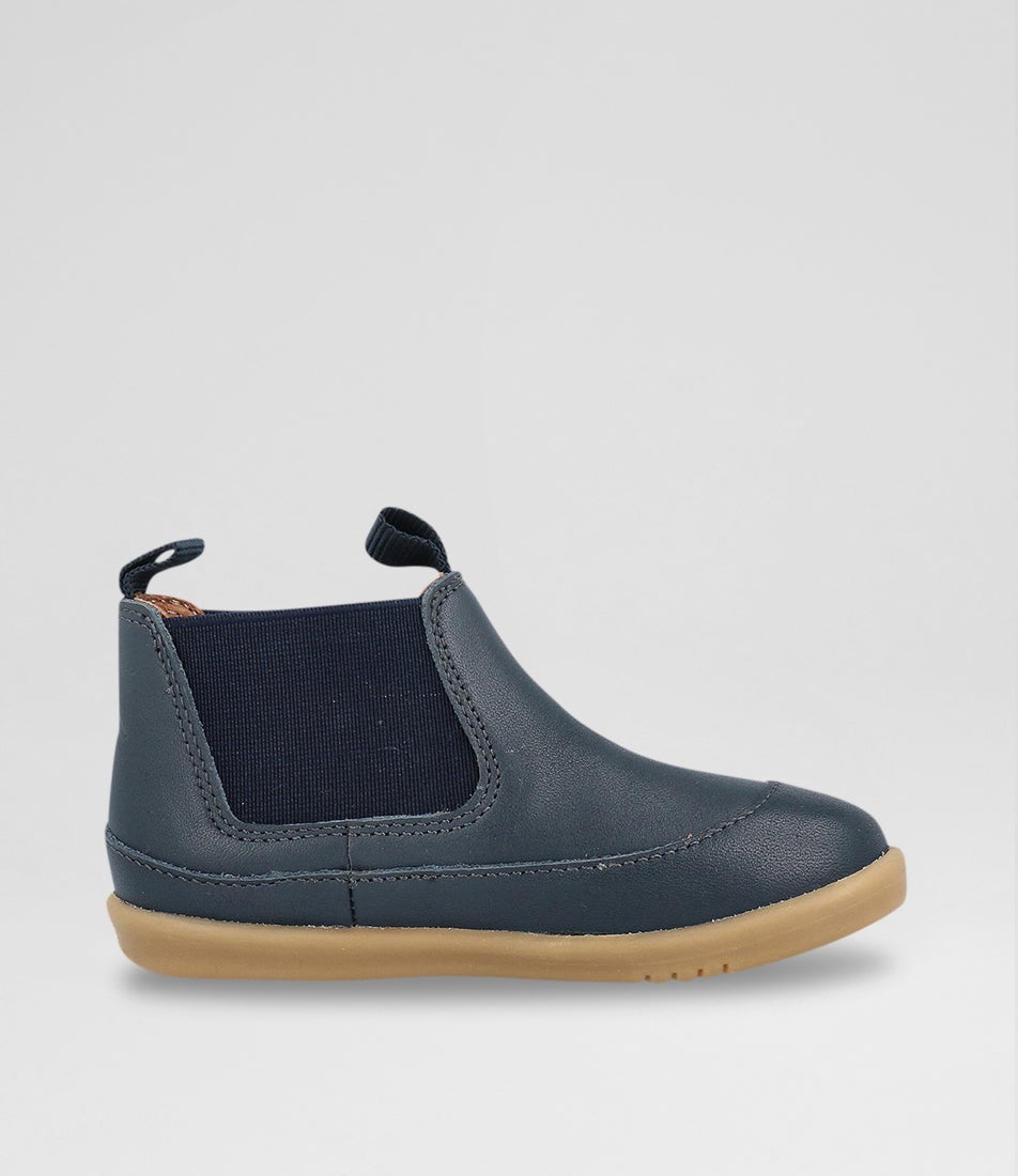 bobux Iw Traveler Navy Leather Chelsea Boots