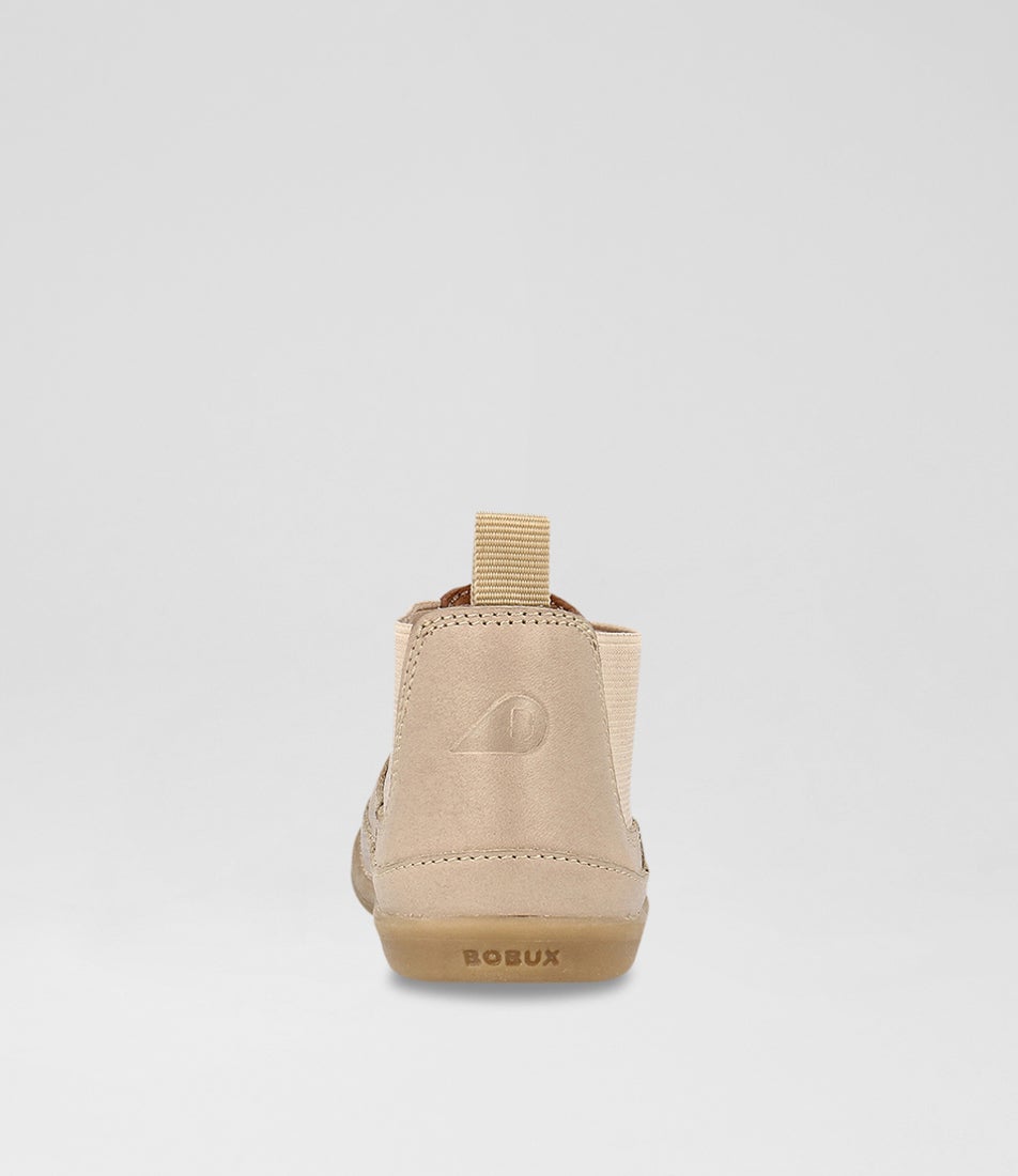 Bobux Iw Traveler Oat Milk Leather Chelsea Boots