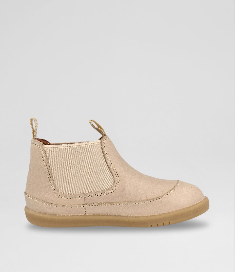Bobux Iw Traveler Oat Milk Leather Chelsea Boots