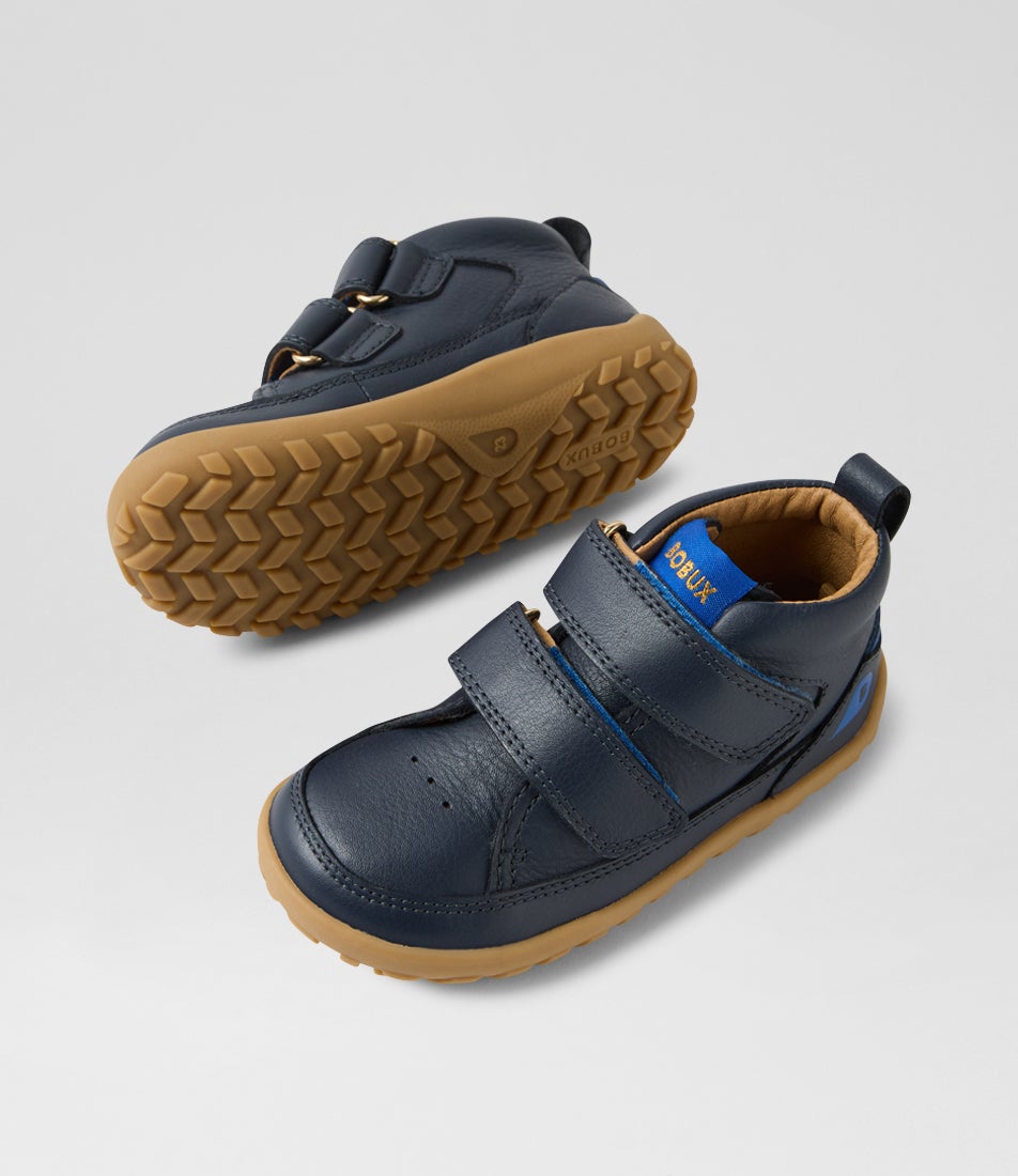 Bobux Iw Trek Navy Leather Ankle Boots