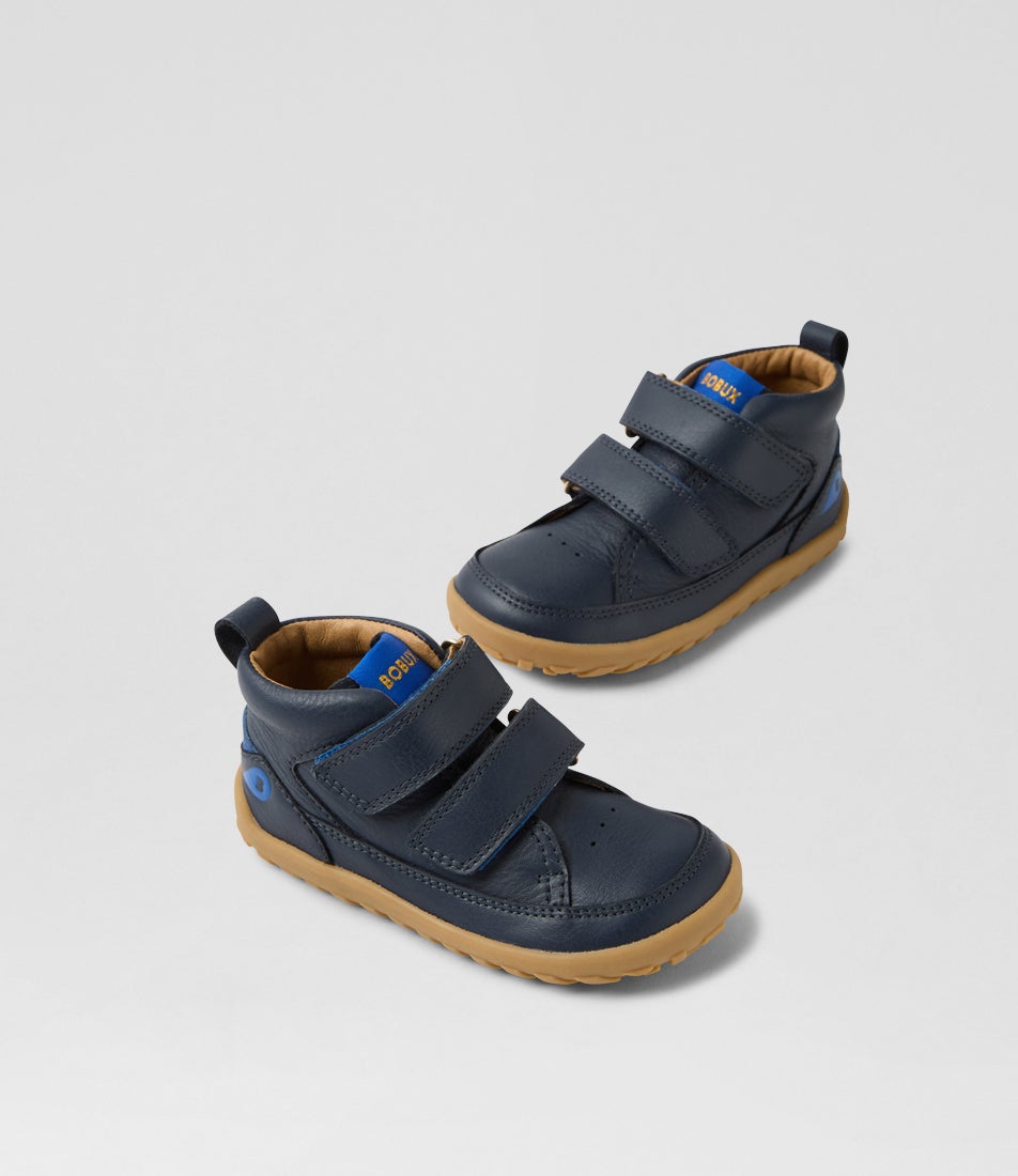 bobux Iw Trek Navy Leather Ankle Boots