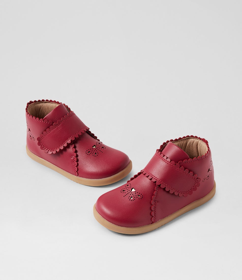 bobux Iw Willow Tibitan Red Leather Ankle Boots