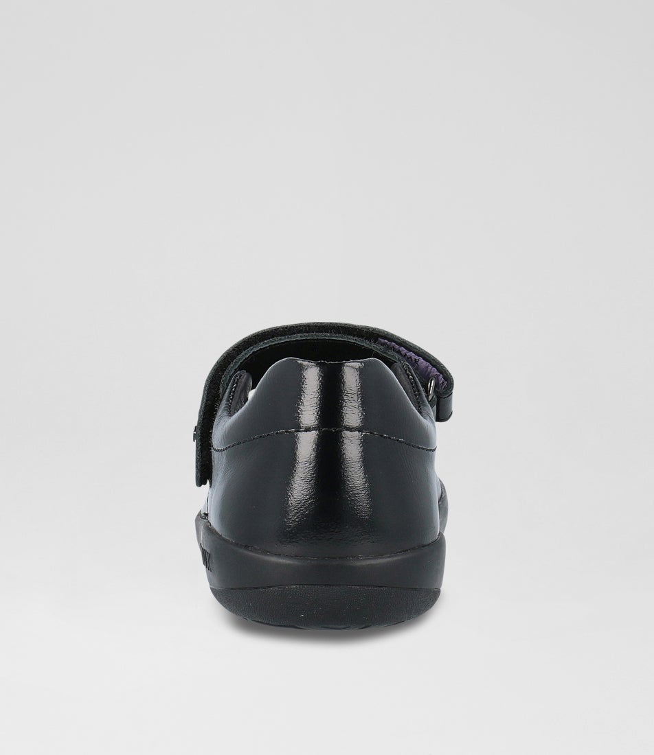 Bobux Kp Bestie Black Patent Leather Flat Shoes