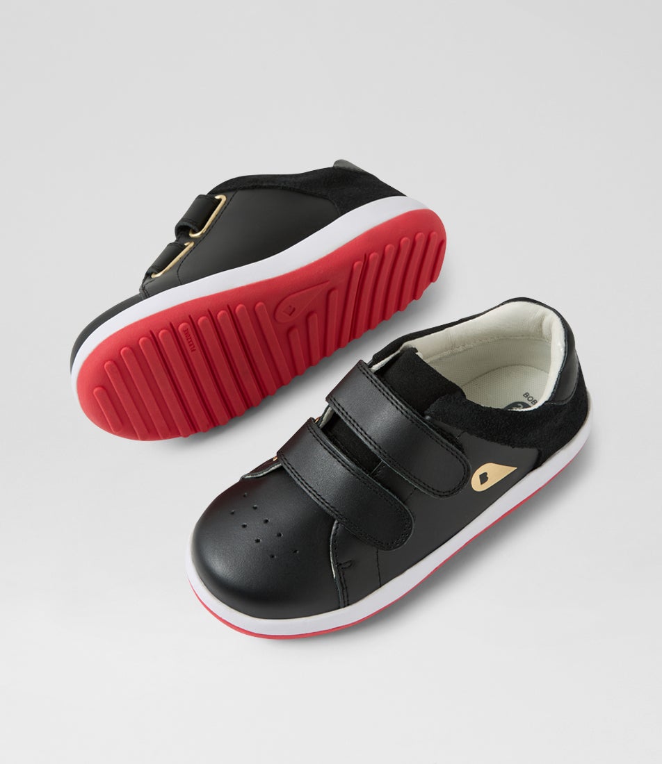 Bobux Kp Breakpoint Junior Black Leather Sneakers