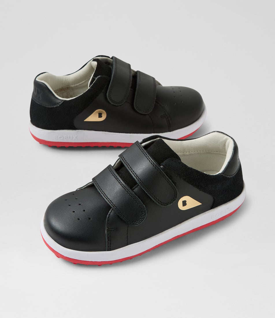 bobux Kp Breakpoint Junior Black Leather Sneakers
