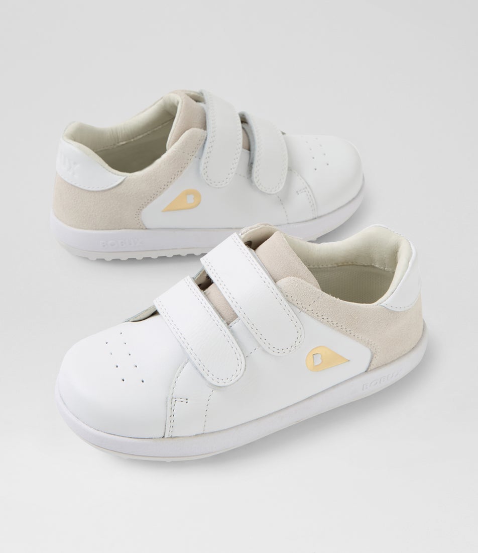 bobux Kp Breakpoint Junior White Leather Sneakers