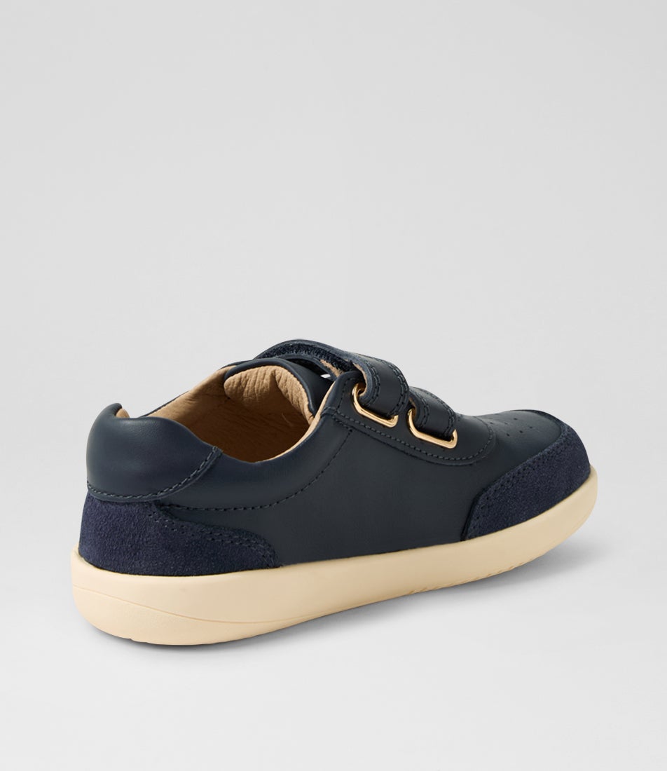 Bobux Kp Champ Junior Navy Leather Flat Shoes