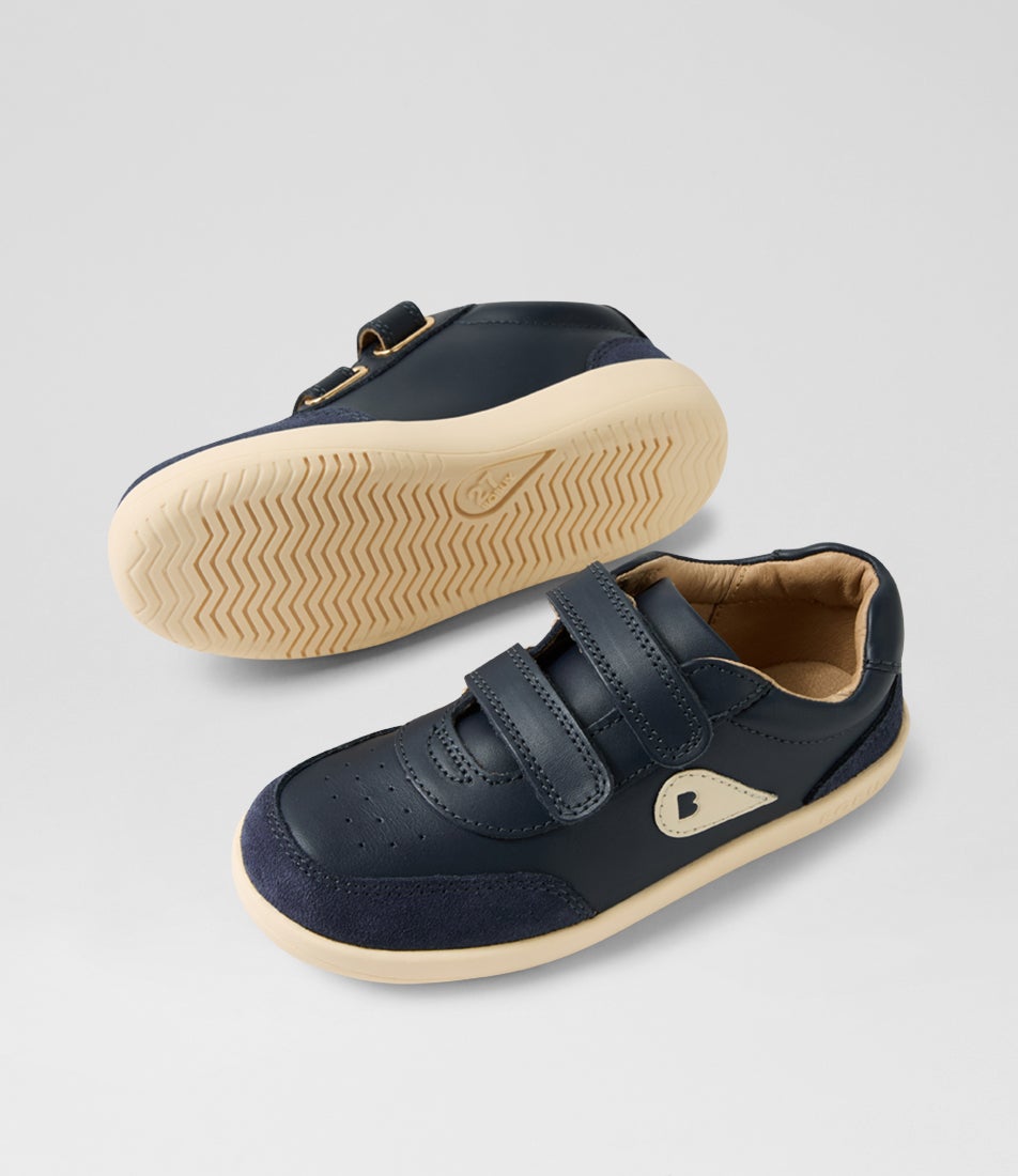 Bobux Kp Champ Junior Navy Leather Flat Shoes