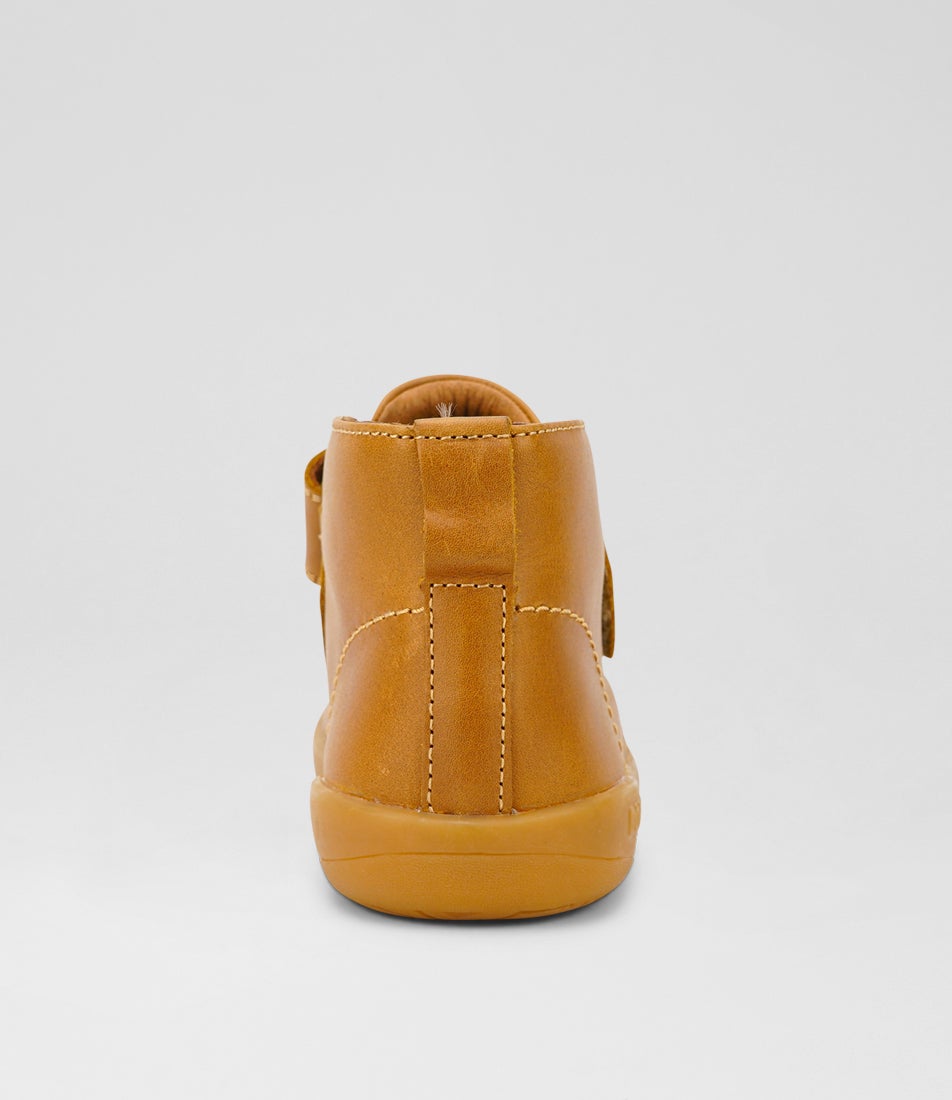 Bobux Kp Desert Junior Caramel Leather Flat Shoes