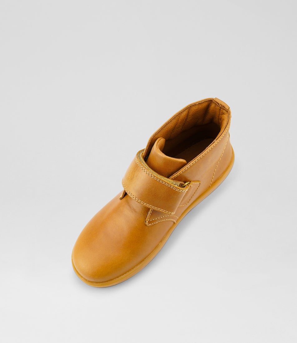 Bobux Kp Desert Junior Caramel Leather Flat Shoes