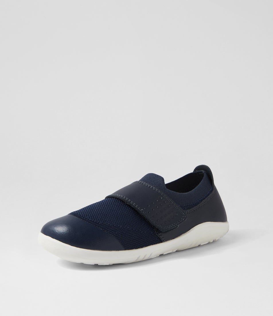 Bobux Kp Dimension 3 Junior Navy Fabric Flat Shoes