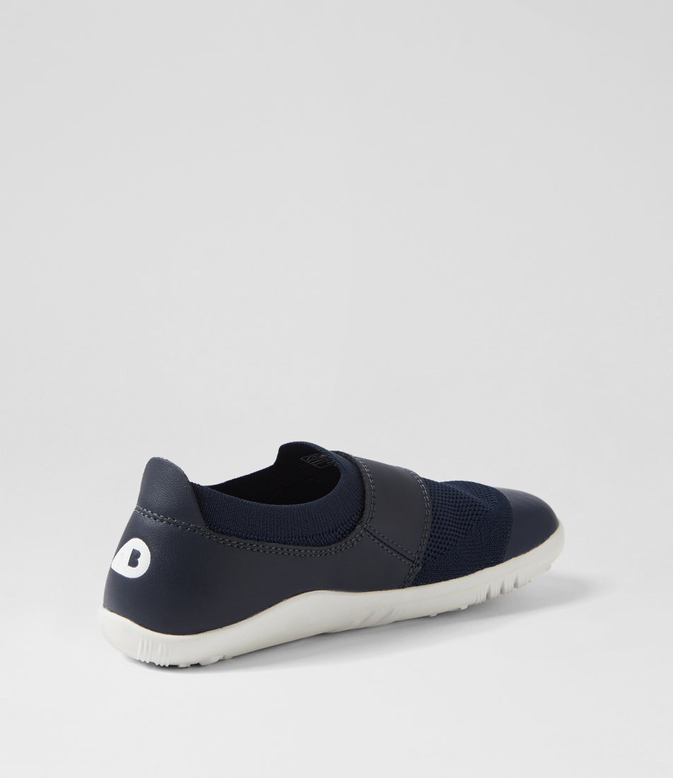 Bobux Kp Dimension 3 Junior Navy Fabric Flat Shoes