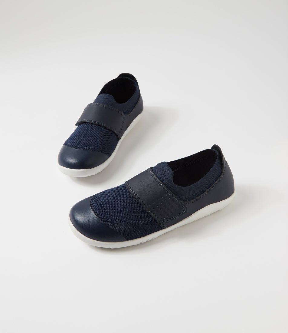 bobux Kp Dimension 3 Junior Navy Fabric Flat Shoes