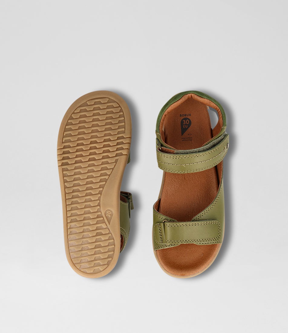 Bobux Kp Driftwood Junior Sea Kelp Leather Sandals