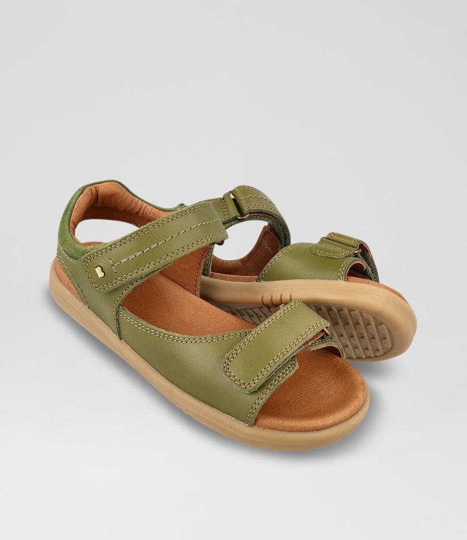 Bobux Kp Driftwood Junior Sea Kelp Leather Sandals