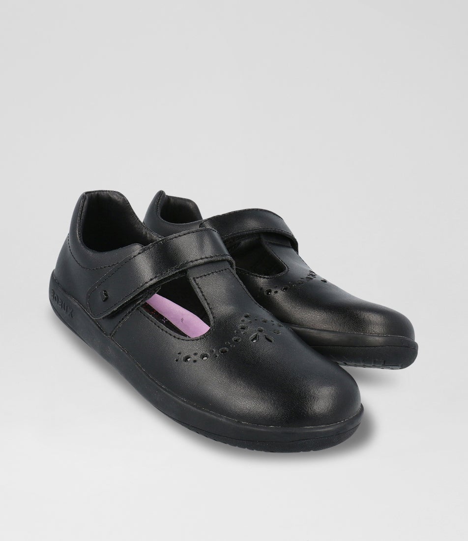 Bobux Kp Flurry Black Leather Flat Shoes