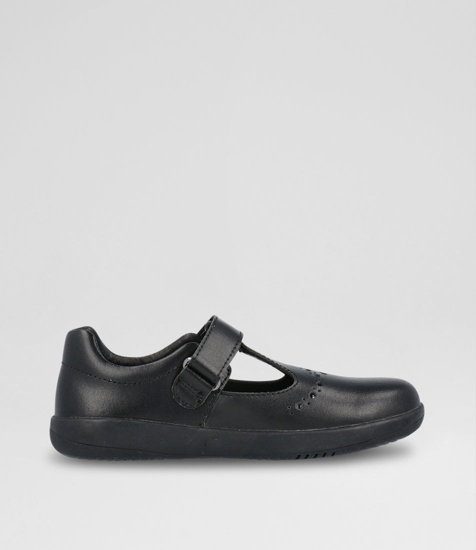 Bobux Kp Flurry Black Leather Flat Shoes