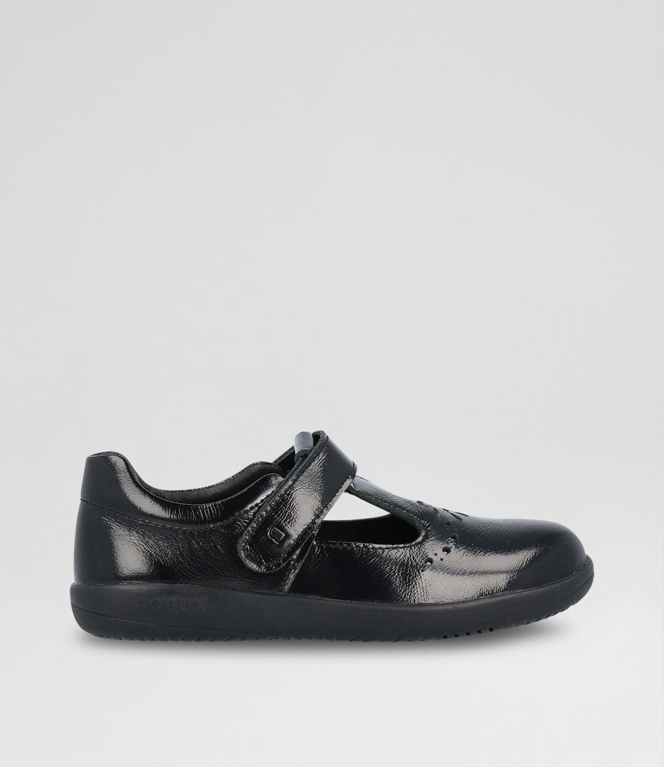 Bobux Kp Flurry Black Patent Leather Flat Shoes