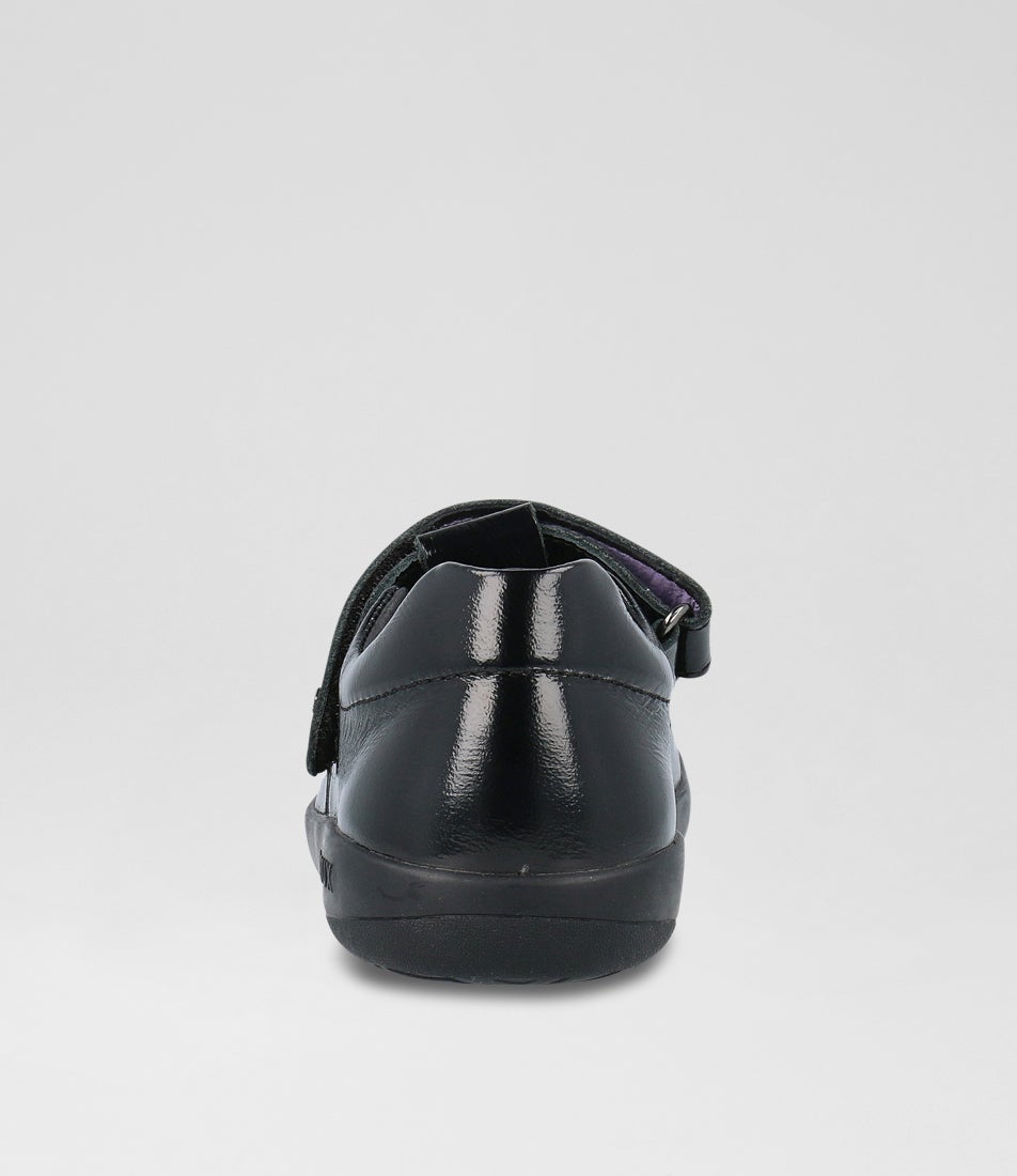 Bobux Kp Flurry Black Patent Leather Flat Shoes