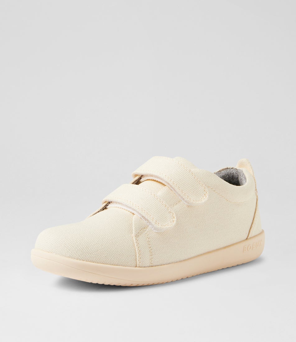Bobux Kp Grass Court Junior Chalk Canvas Sneakers