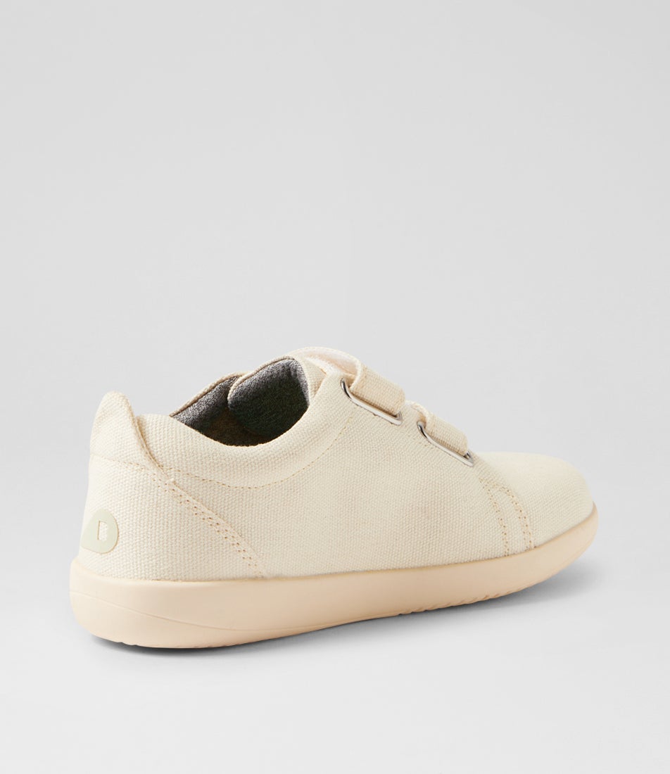 Bobux Kp Grass Court Junior Chalk Canvas Sneakers