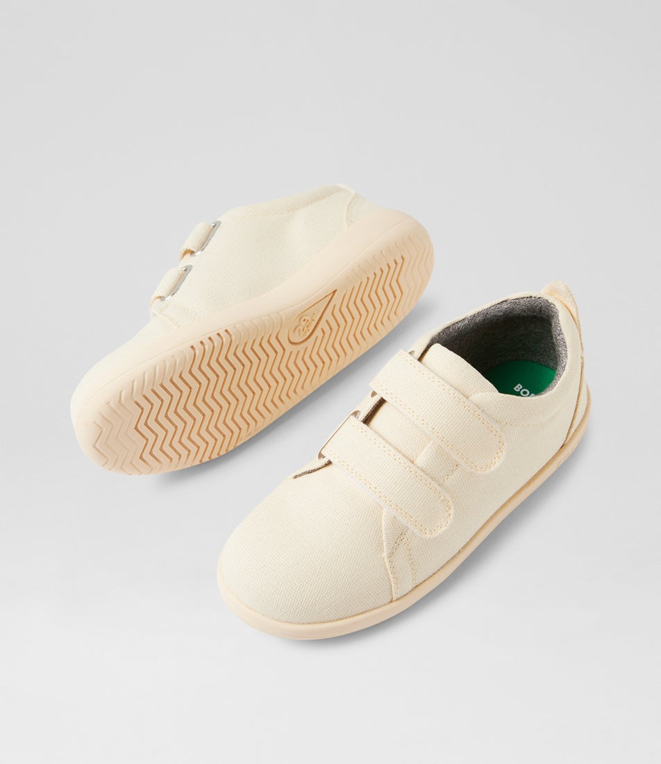 Bobux Kp Grass Court Junior Chalk Canvas Sneakers