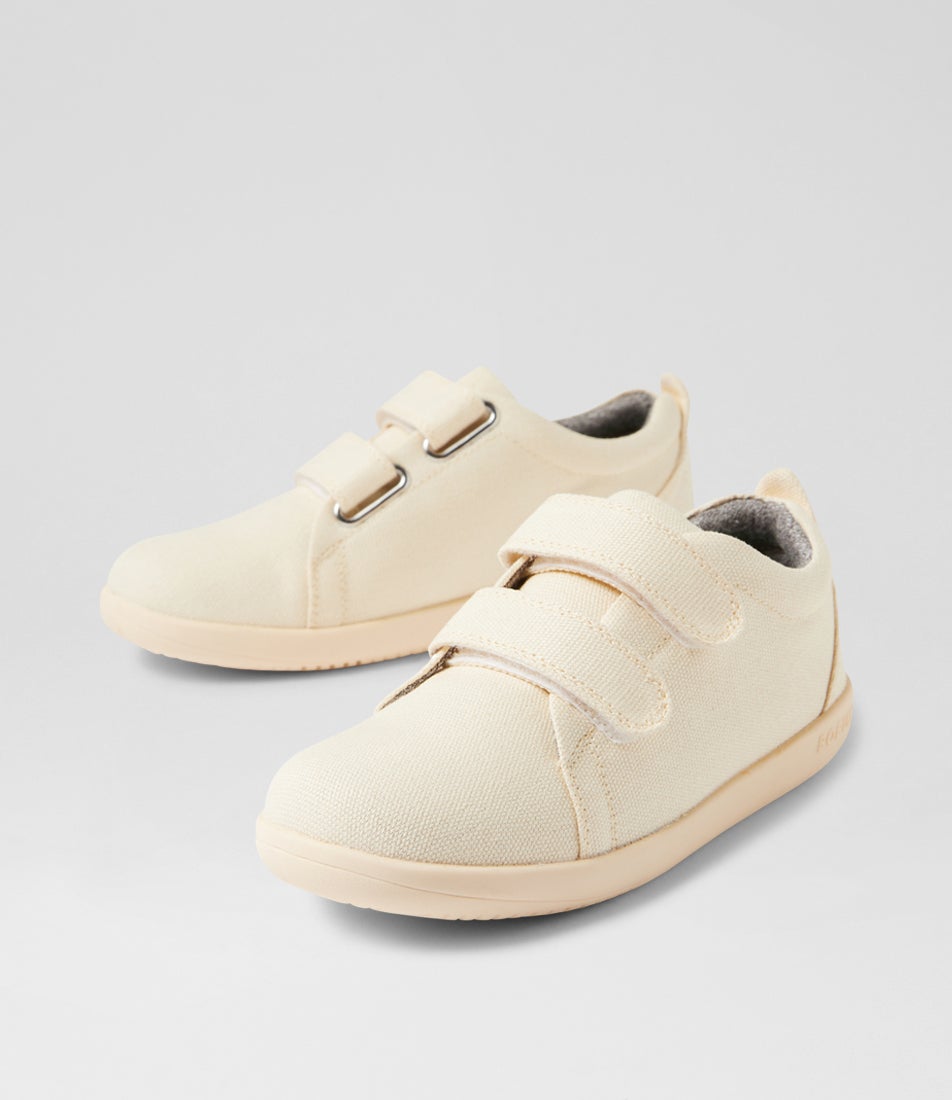 bobux Kp Grass Court Junior Chalk Canvas Sneakers