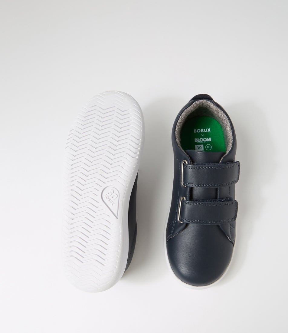 Bobux Kp Grass Court Junior Navy Leather Sneakers