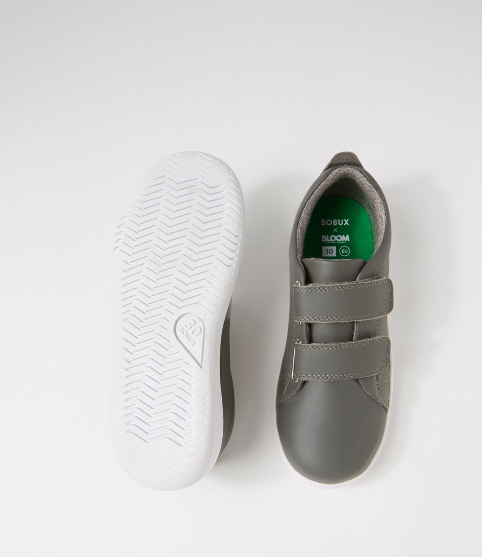 Bobux Kp Grass Court Junior Smoke Leather Sneakers