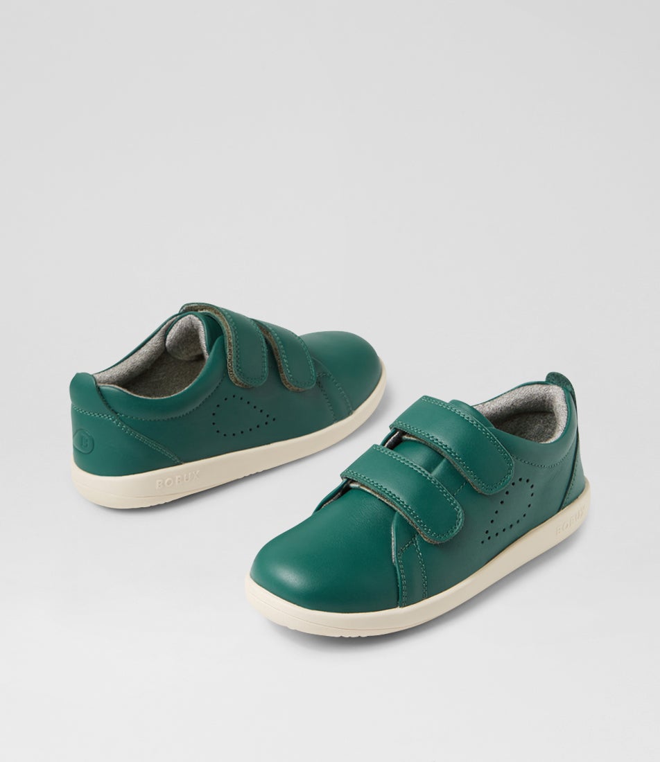 bobux Kp Grass Court Rainforest Leather Flat Shoes