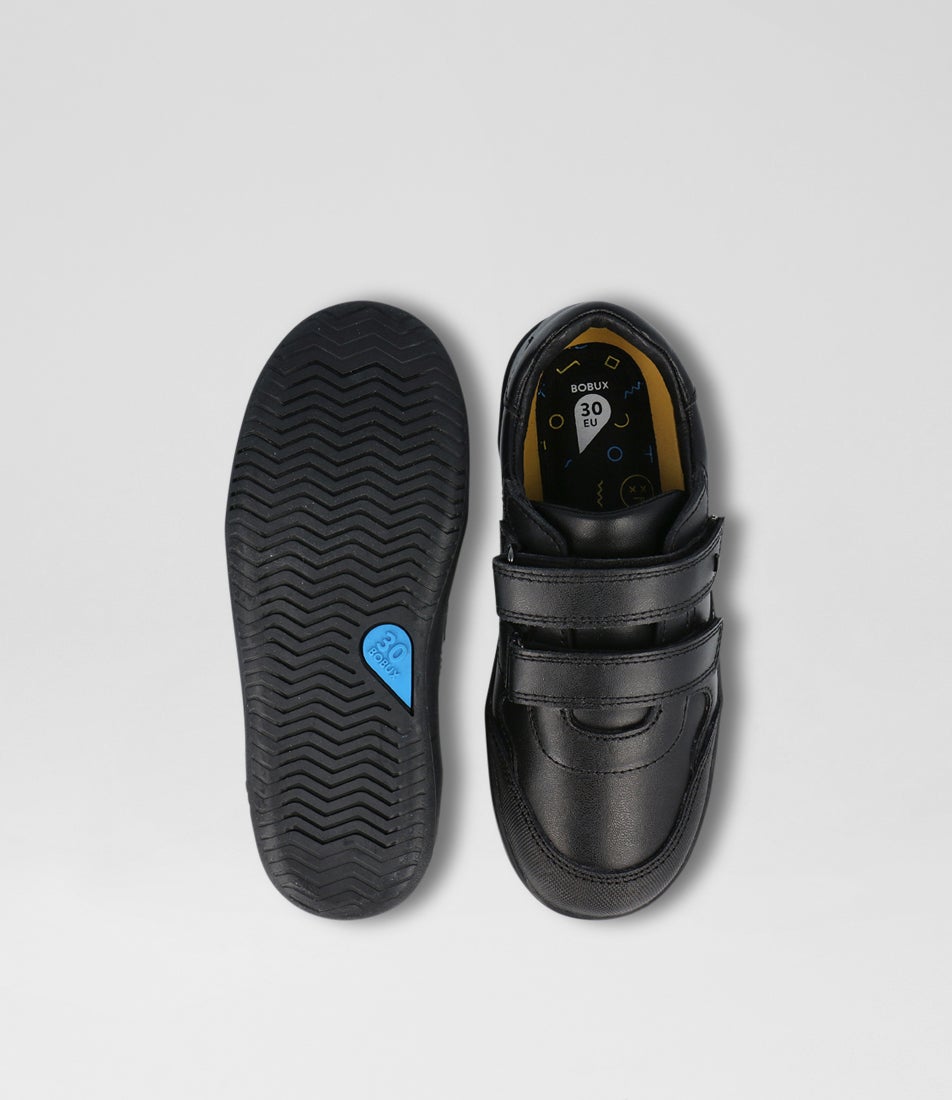 bobux Kp Hero Black Leather Flat Shoes