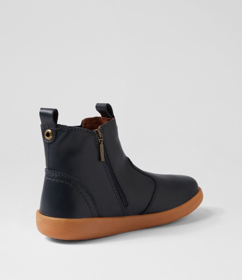 Bobux Kp Jodhpur Junior Navy Leather Chelsea Boots