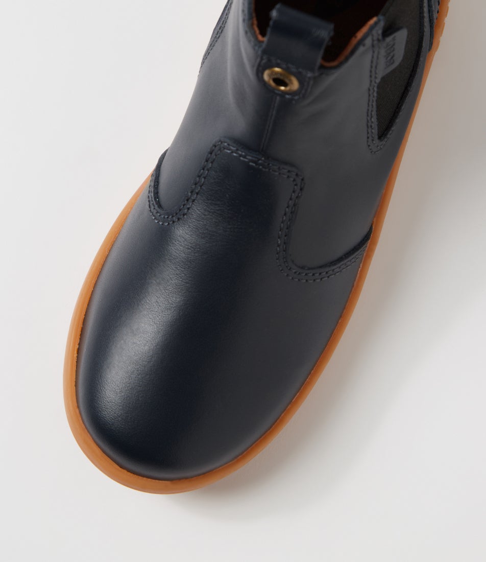 Bobux Kp Jodhpur Junior Navy Leather Chelsea Boots